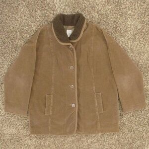 J. Jill Brown Corduroy Teddy Jacket